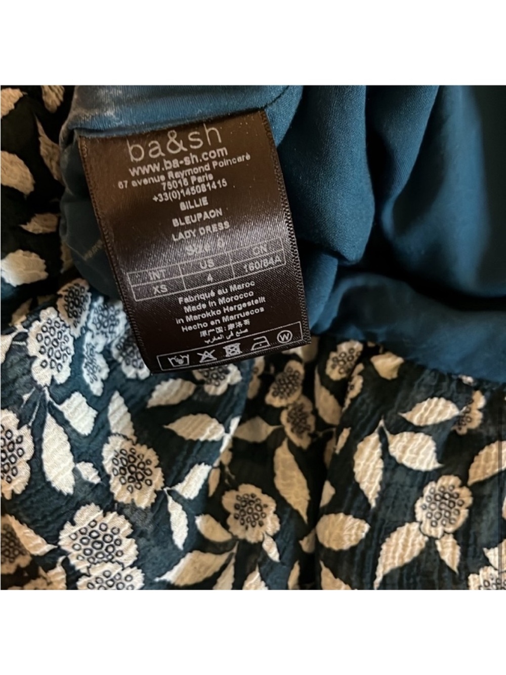ba&sh Blue Floral Ruffle Mini Dress - Picture 5 of 5